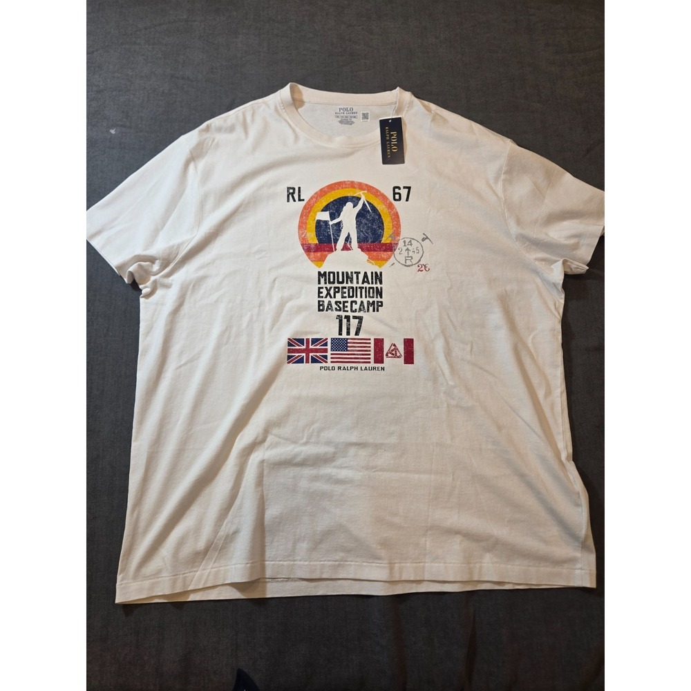 Polo Ralph Lauren Mens XXL Mountain Expedition Basecamp 117 Graphic T Shirt